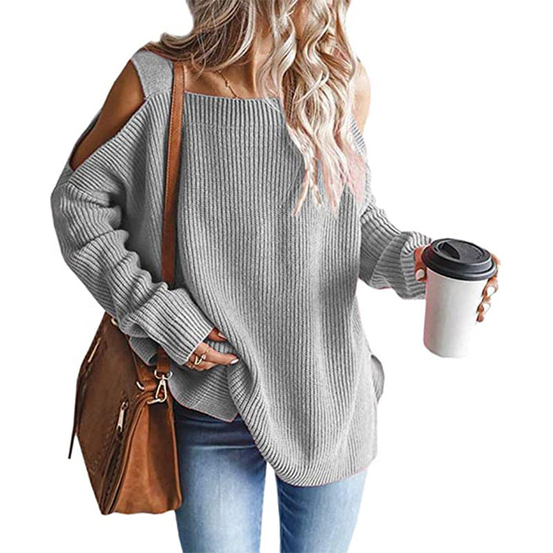 Women Thick Knit Off-Shoulder Lune London