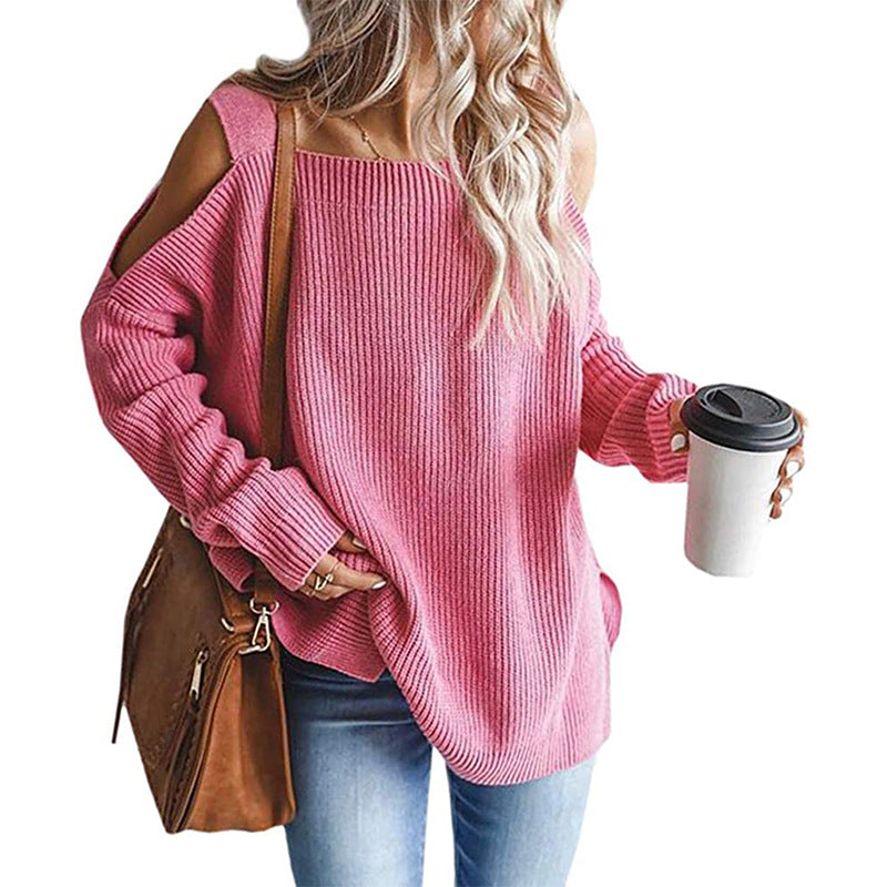 Women Thick Knit Off-Shoulder Lune London