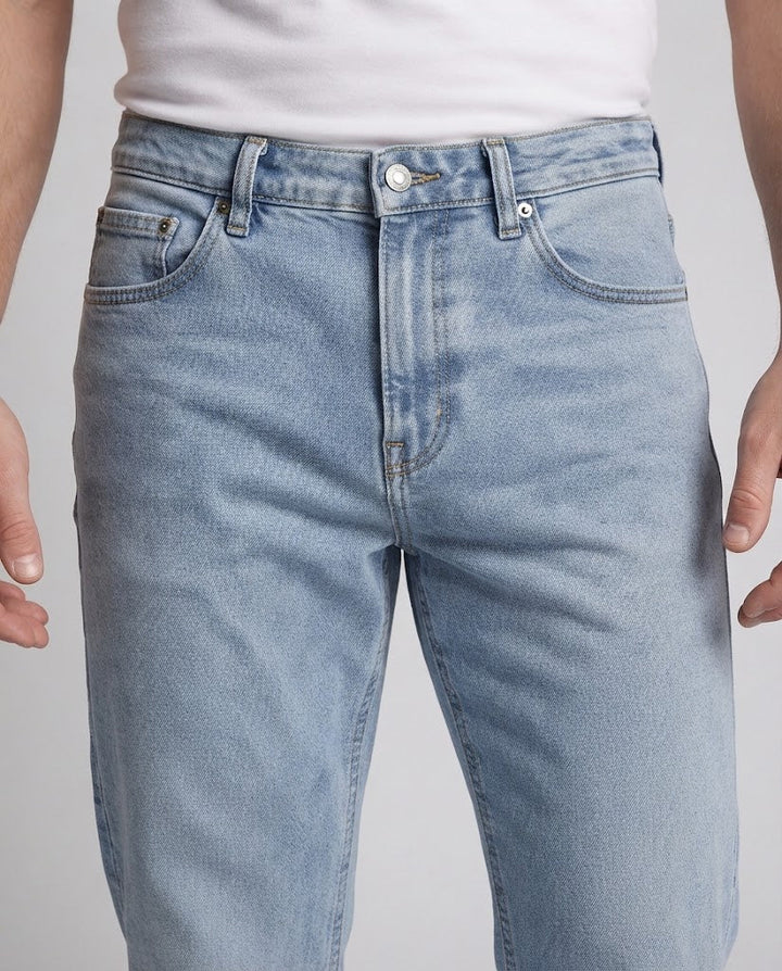 Men's Wide Straight-Leg Jeans in Baggy Look made of sturdy Denim Amarae
