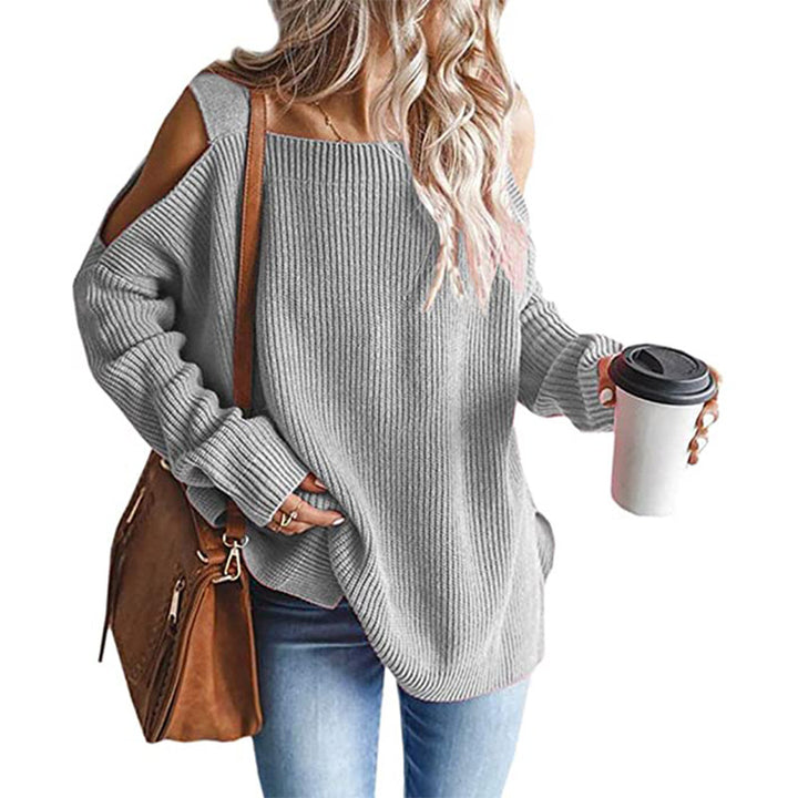 Chunky knit off-shoulder sweater for women Lune London