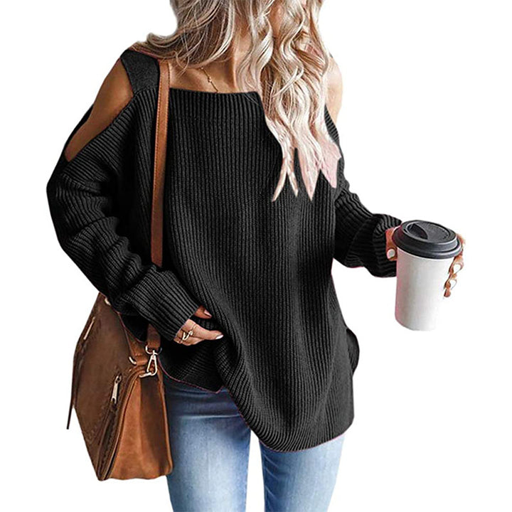 Women Thick Knit Off-Shoulder Lune London