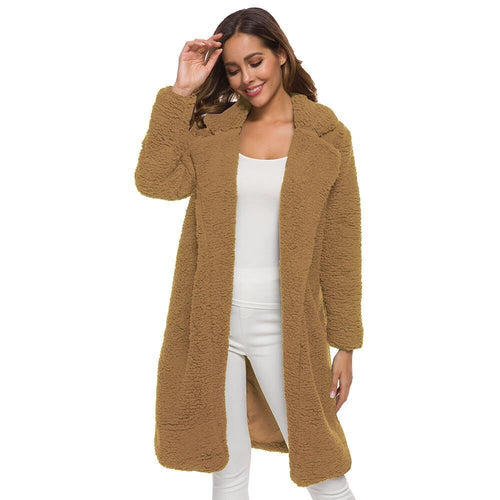 Ladies Long Plush Coat Amarae