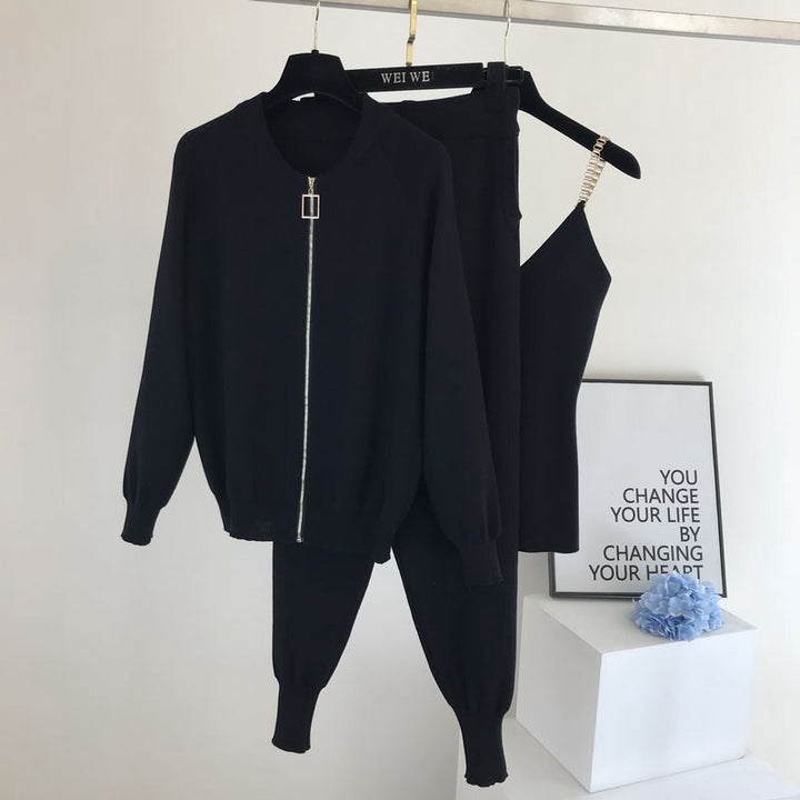 Sporty women's leisure set with zipper Lune London