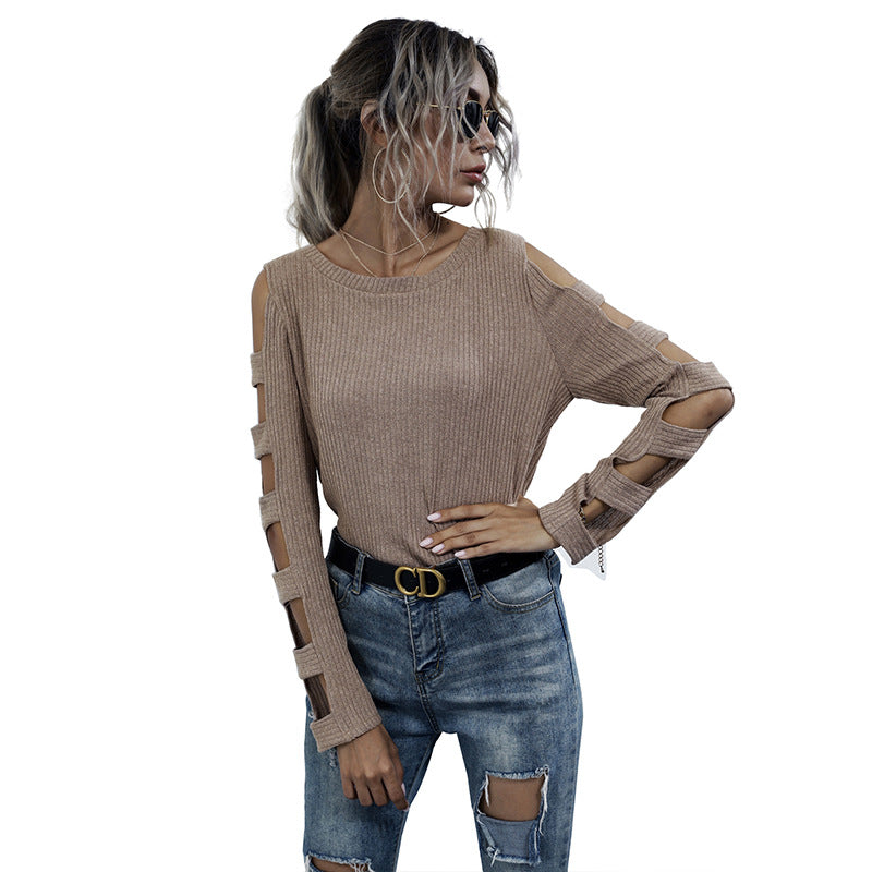 Women Ribbed Sleeveless Décolleté Top Lune London