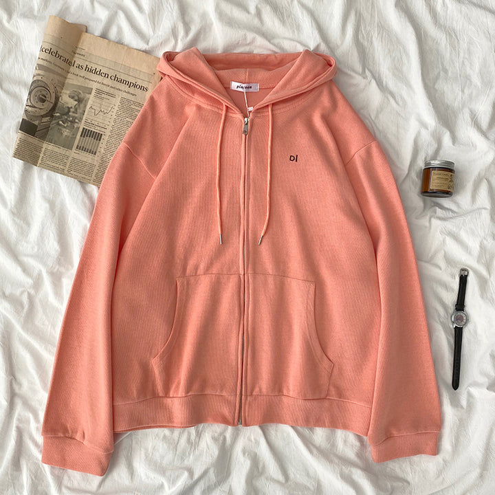 Women casual hoodie with full zip and practical side pockets Lune London