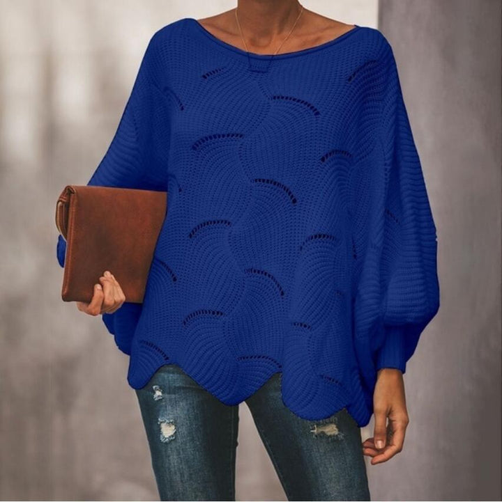 Airy knit sweater for women with wave design Lune London
