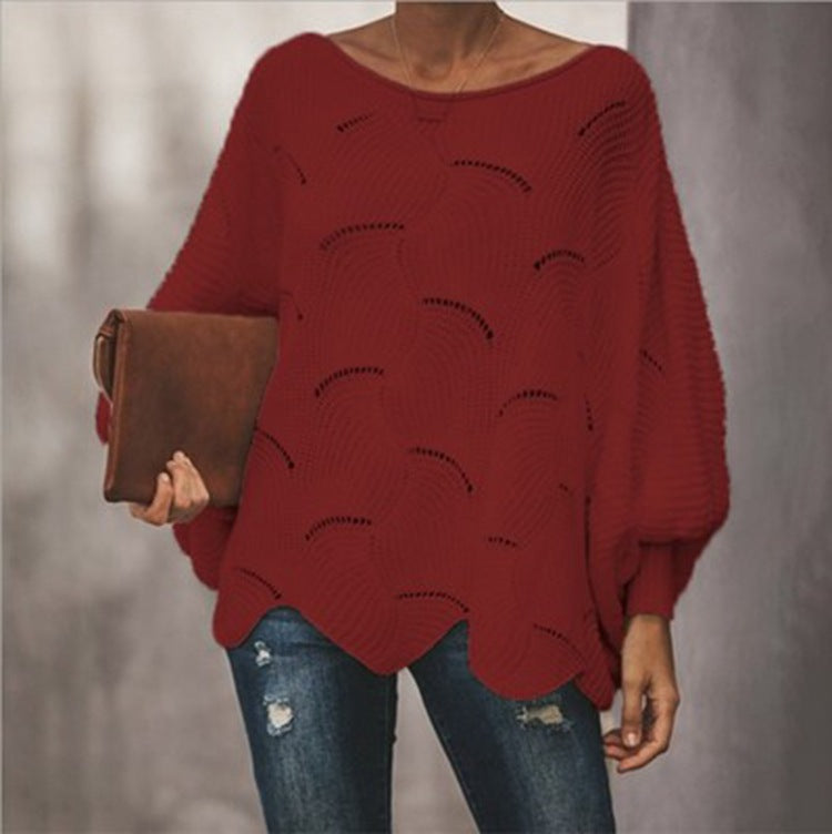 Airy knit sweater for women with wave design Lune London