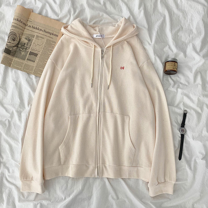 Women casual hoodie with full zip and practical side pockets Lune London