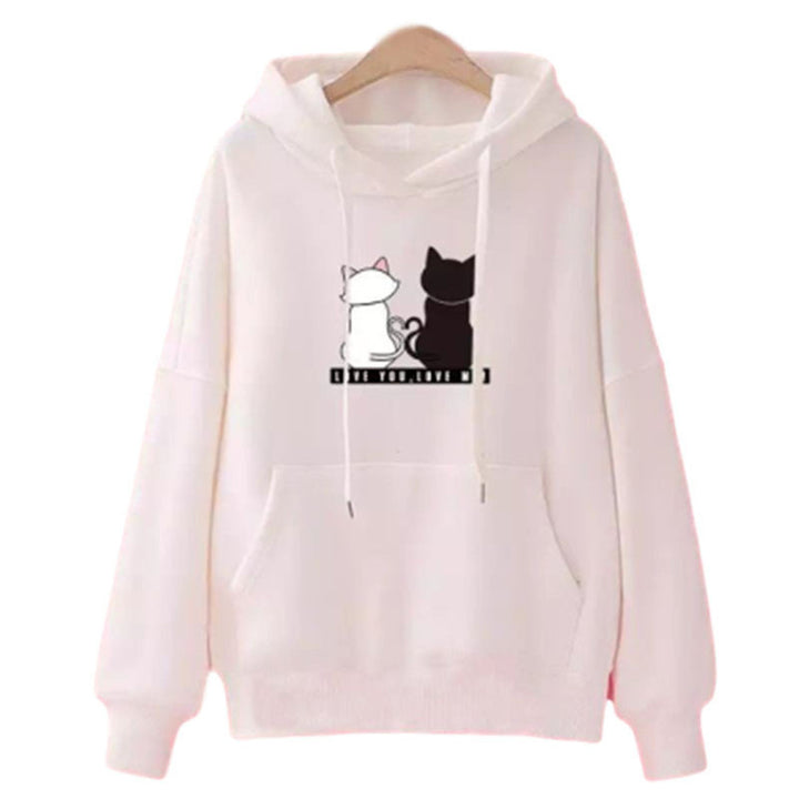 Women's hoodie with cute cat design and casual fit Chic & Stil