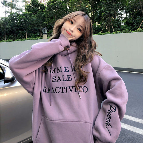 Women's hoodies with large logo and practical kangaroo pocket design Amarae