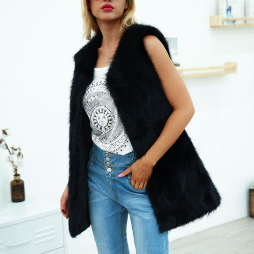 Ladies Chic and Stylish Faux Fur Gilet