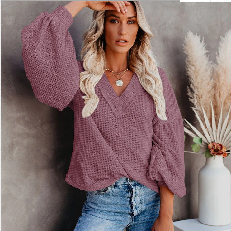 Women's blouse with textured structure and wide sleeves Lune London