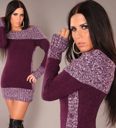 Knitted strapless dress for women with button details Lune London