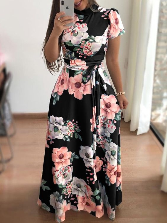 Lune London Floral Maxi Dress for Women