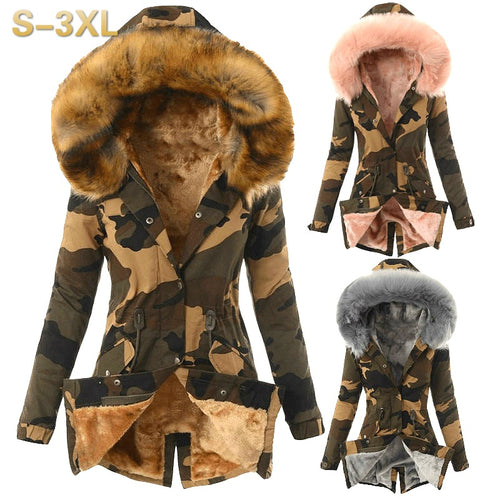 Amarae fashionable women's transitional coat with removable faux fur collar