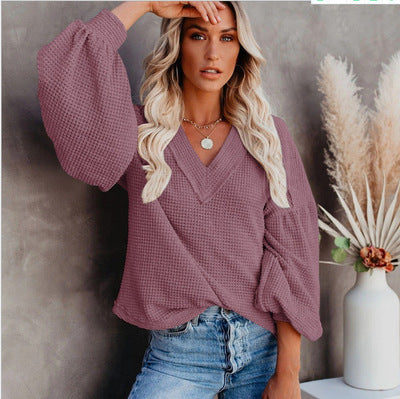 Women's blouse with textured structure and wide sleeves Lune London