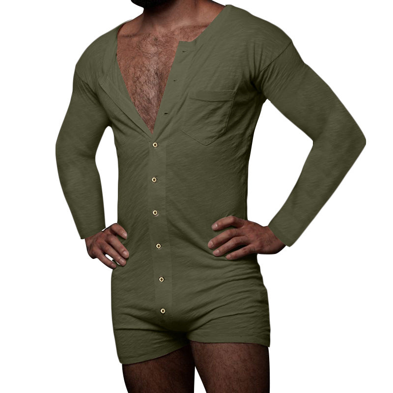 Men's jumpsuit with modern button design and practical chest pocket Lune London
