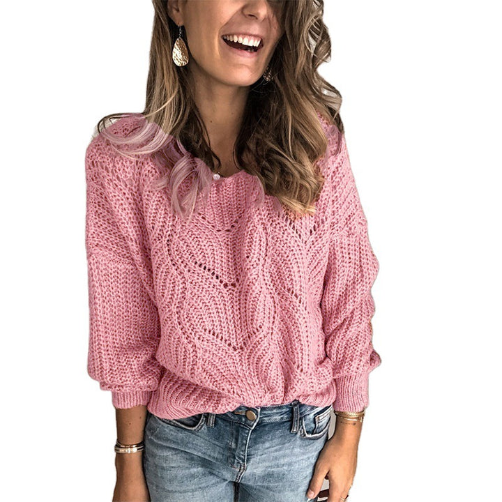 Women chunky knit sweater with cable pattern Lune London