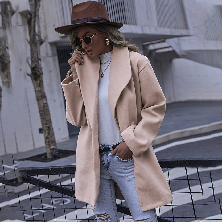 Ladies oversized trendy coat in soft material Amarae