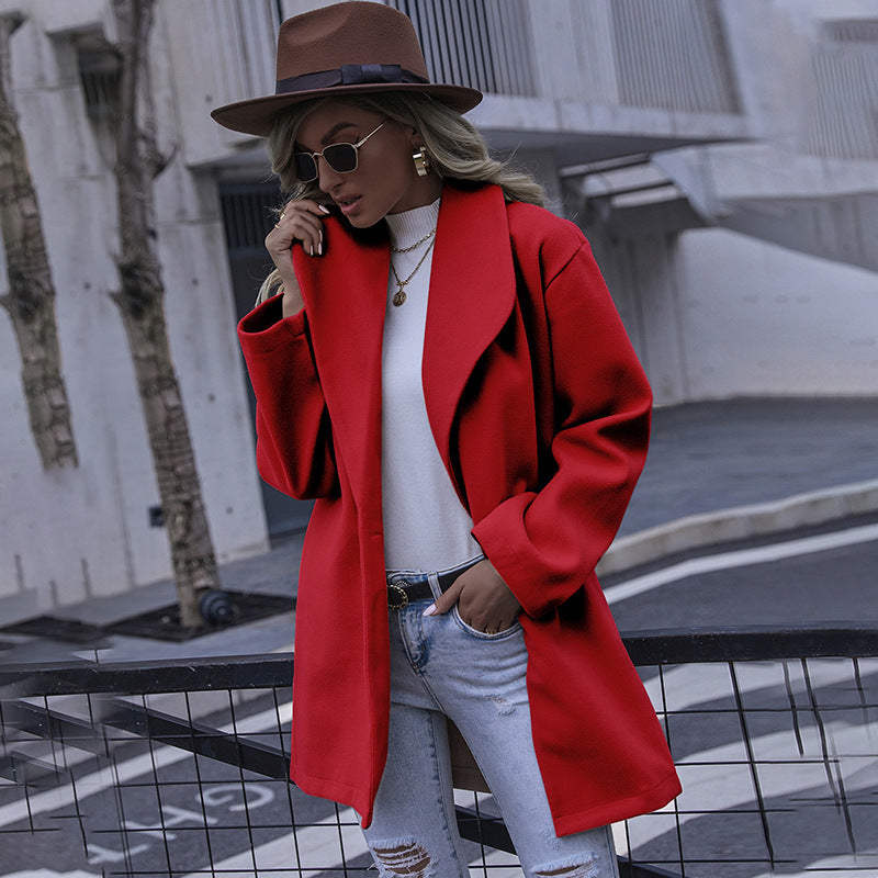 Ladies oversized trendy coat in soft material Amarae
