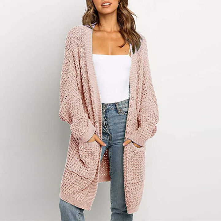 Thick knitted jacket for women with deep pockets and casual fit Lune London