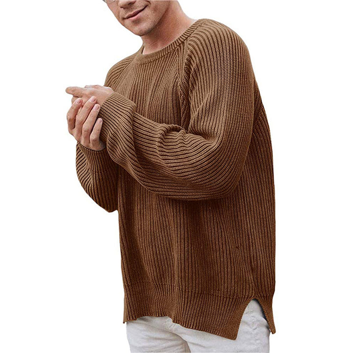 Casual knit sweater for men with ribbed structure and comfortable fit Lune London