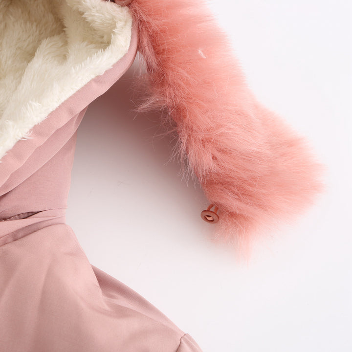 Fashionable functional jacket for women with removable hood and cozy faux fur Lune London