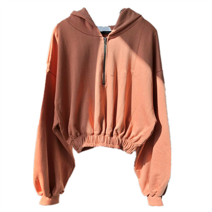 Veste sweatshirt courte pour femmes avec col mi-haut Chic & Stil