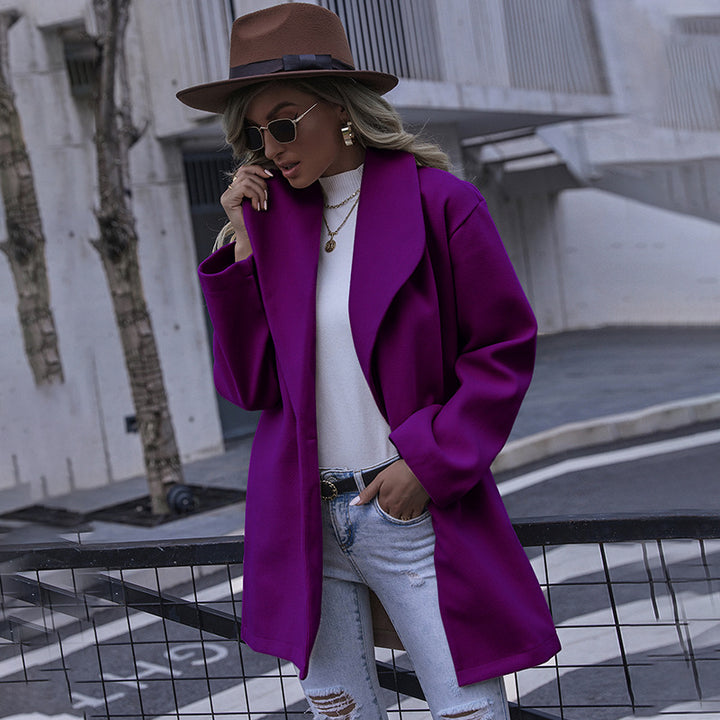 Ladies oversized trendy coat in soft material Amarae