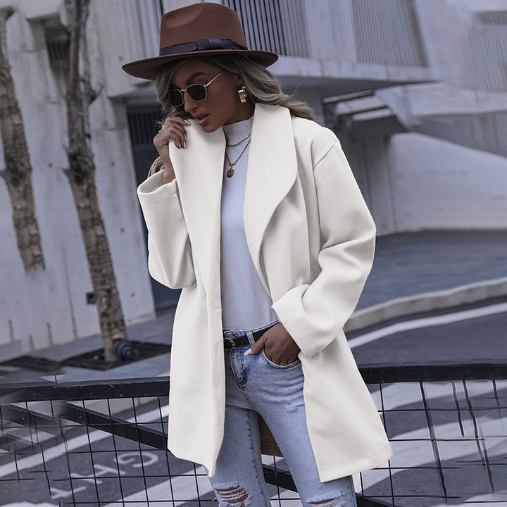 Ladies oversized trendy coat in soft material Amarae