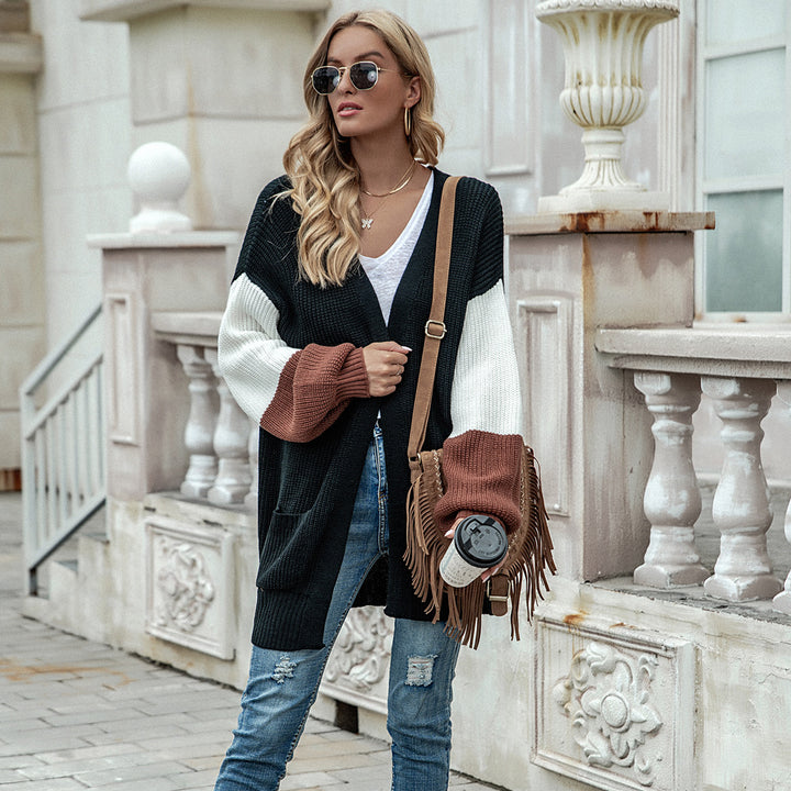 Manteau cardigan décontracté pour femmes avec une coupe décontractée et des poches Chic & Stil