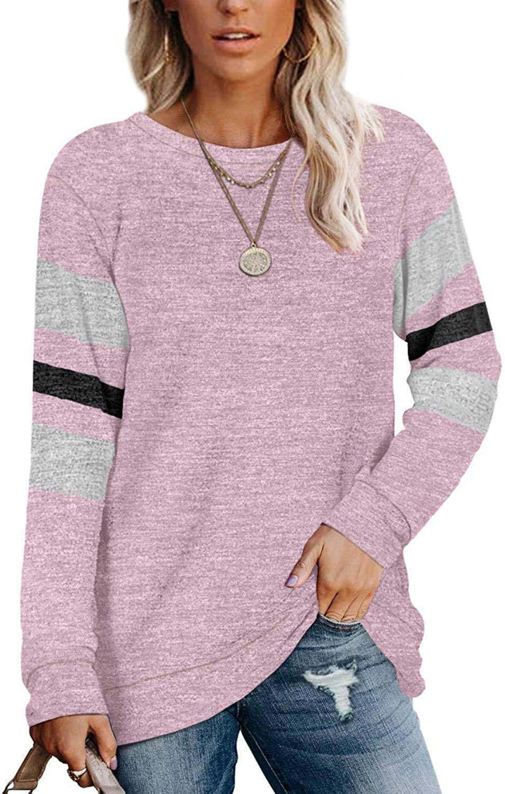 Casual long sleeve t-shirt for women with contrasting sleeve details Lune London