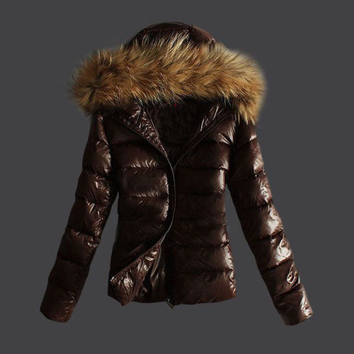 Women's Quilted Jacket with Removable Faux Fur Collar and Modern Cut Amarae