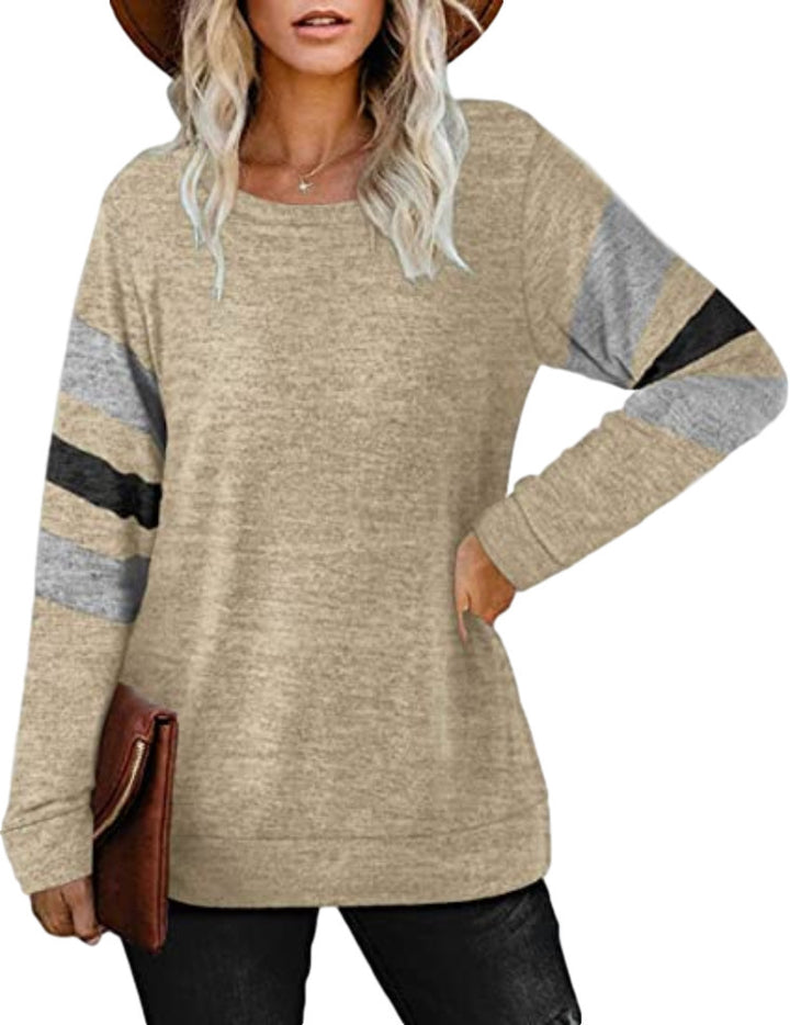 Casual long sleeve t-shirt for women with contrasting sleeve details Lune London