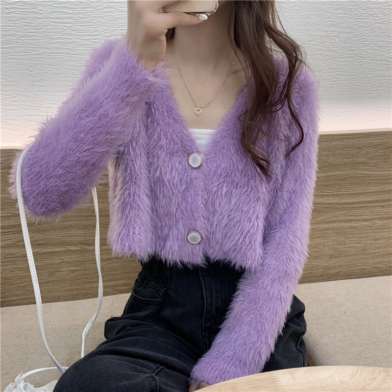 Gilet Cozy pour femmes avec décolleté en V et détails de boutons Chic & Stil
