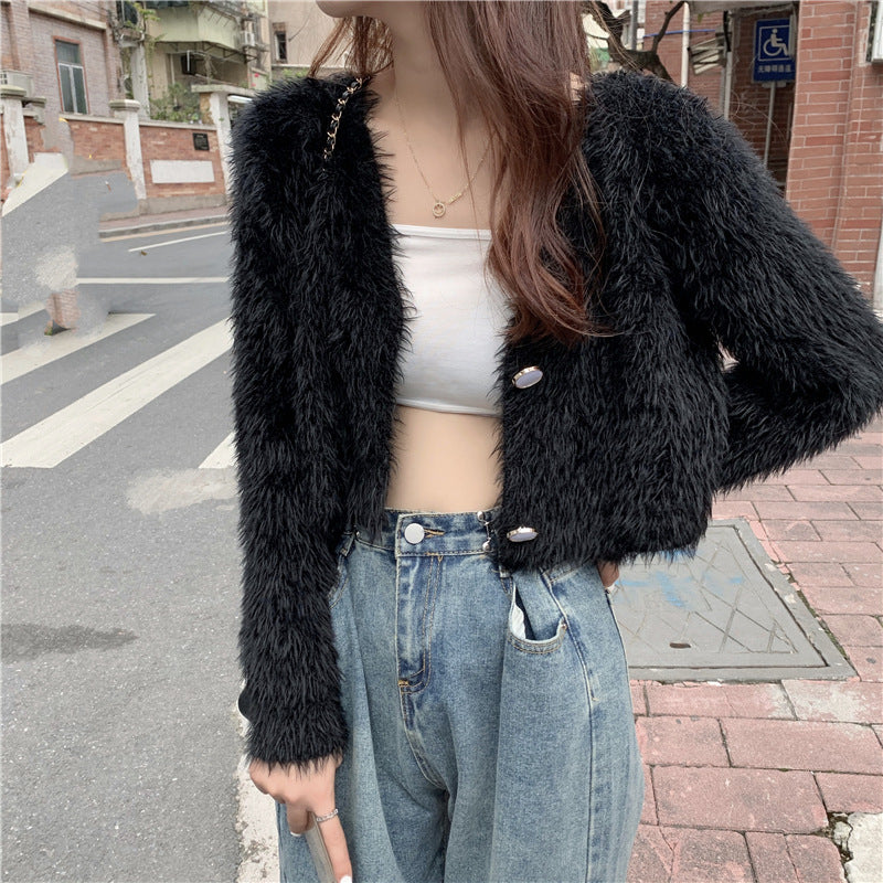 Gilet Cozy pour femmes avec décolleté en V et détails de boutons Chic & Stil