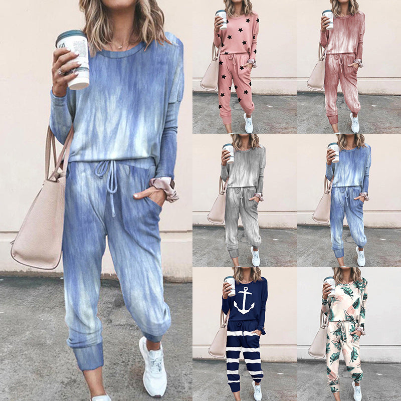 Women's jogging set with star print and elastic waistband Lune London