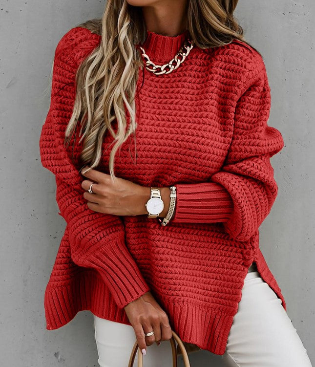 Ladies Soft Knit Sweater with Trendy Textured Pattern Lune London