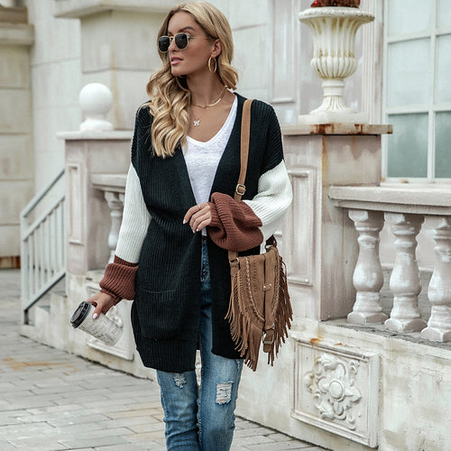 Manteau cardigan décontracté pour femmes avec une coupe décontractée et des poches Chic & Stil