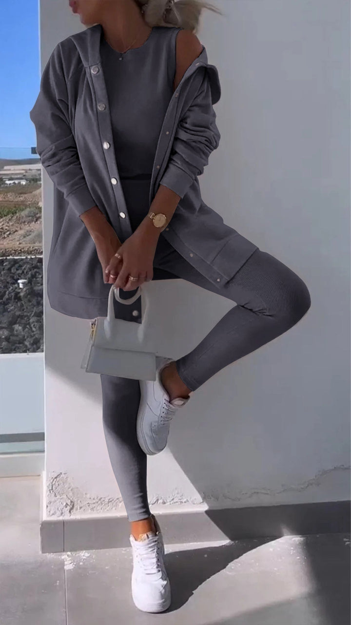Lune London | Stylish vest set with hoodie