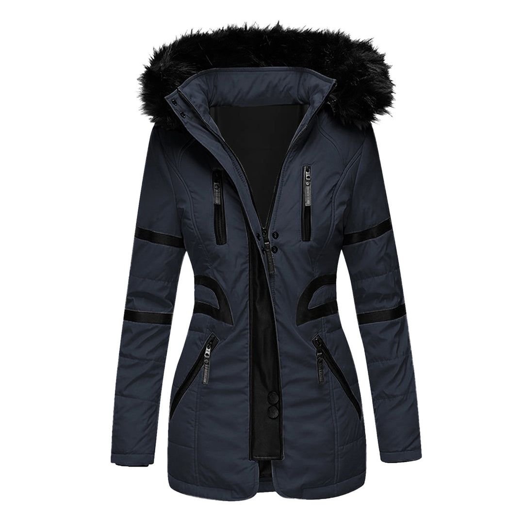 Ladies functional parka with removable hood and trendy faux fur trim Lune Londonl