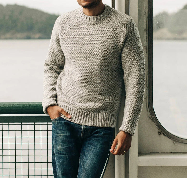 Men's knitted sweater with a timeless structured design Lune London