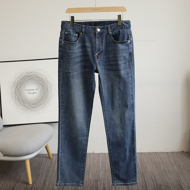 Men's slim fit stretch jeans with a used wash and five-pocket cut Amarae