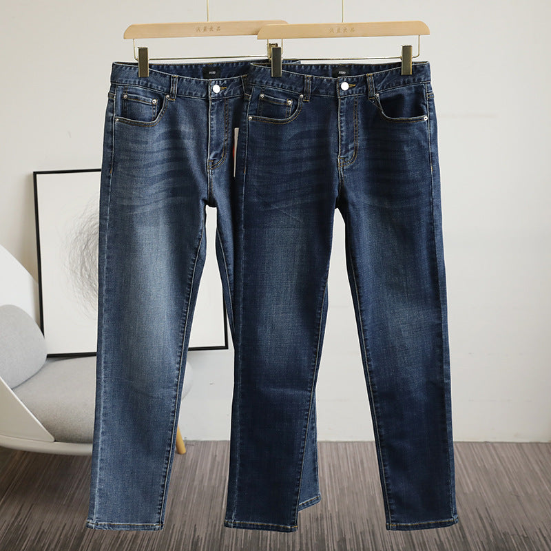 Men's slim fit stretch jeans with a used wash and five-pocket cut Amarae