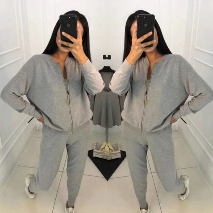 Women high quality leisure suit with zipper Lune London