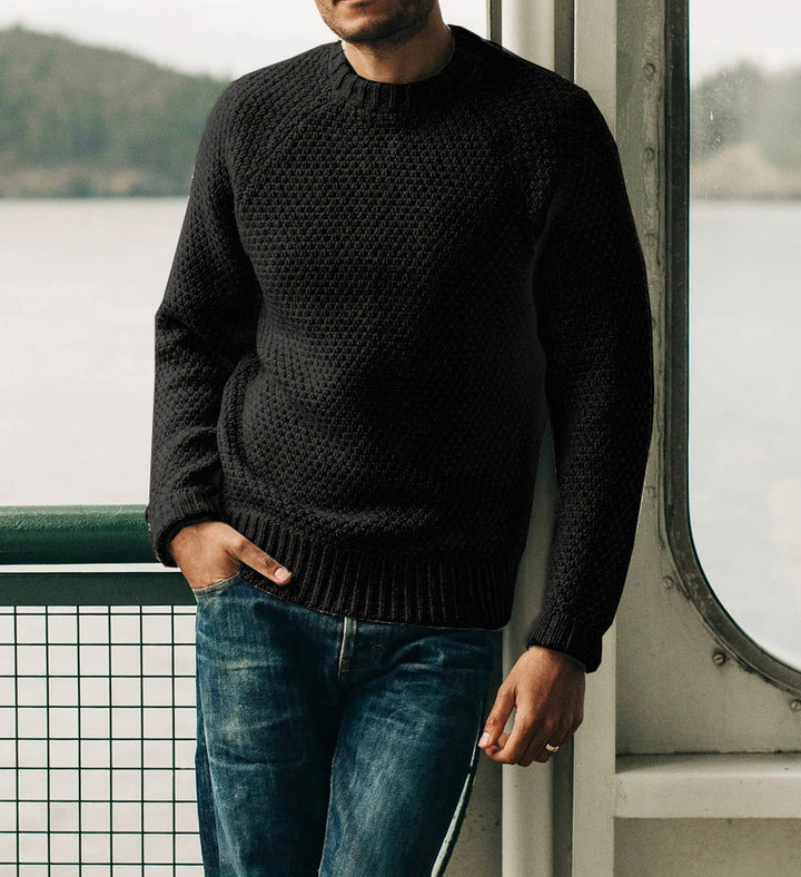 Men's knitted sweater with a timeless structured design Lune London