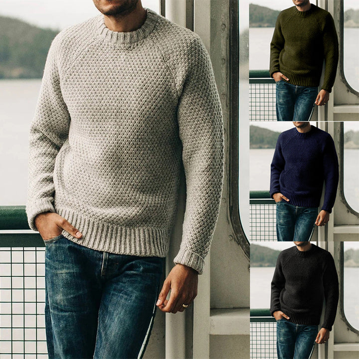 Men's knitted sweater with a timeless structured design Lune London