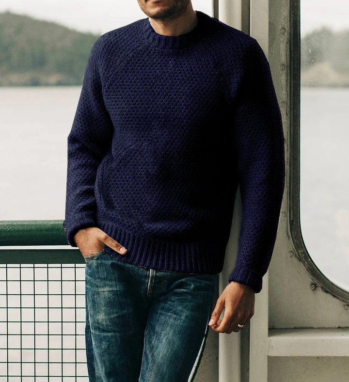 Men's knitted sweater with a timeless structured design Lune London