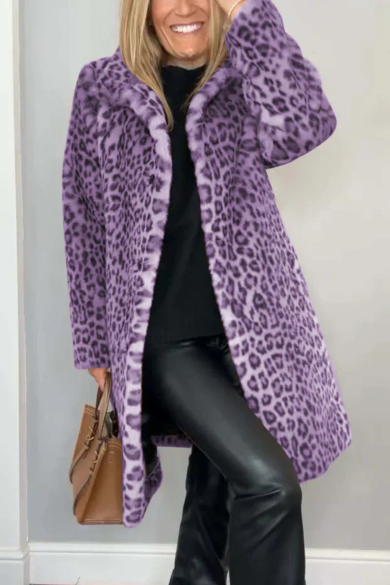 Lune London | Women Winter Coat with Animal Print