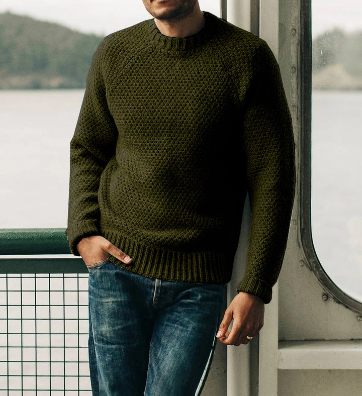 Men's knitted sweater with a timeless structured design Lune London